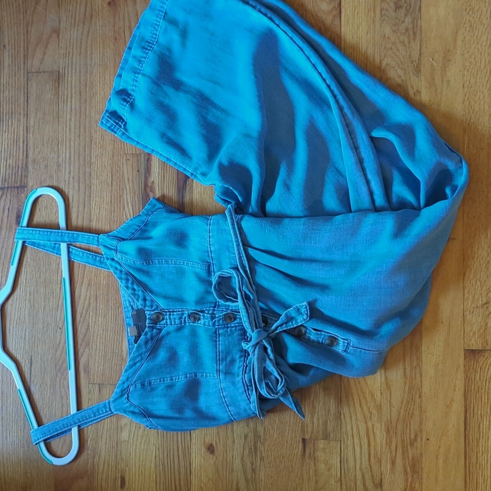 Loft Denim Chambray Jumpsuit